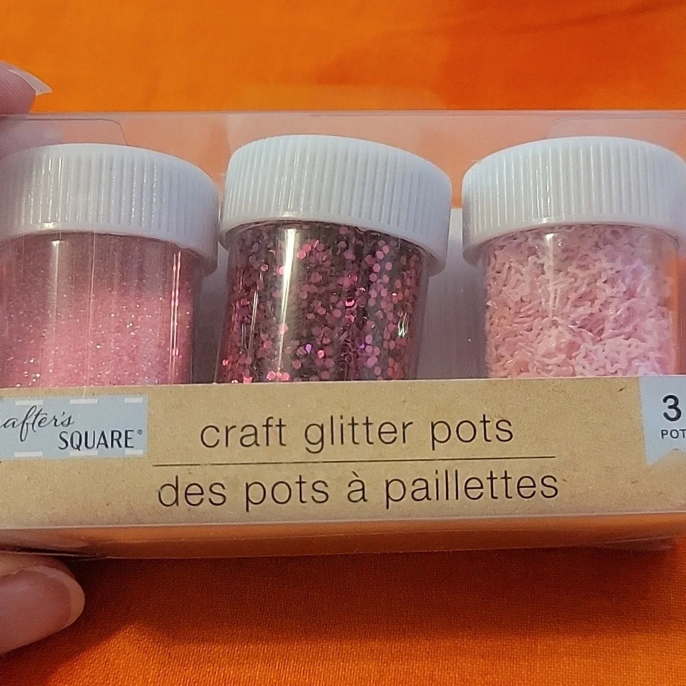 Craft Glitter Lot New Princess Hearts Stars Butterflies Pink Red Blue Gold